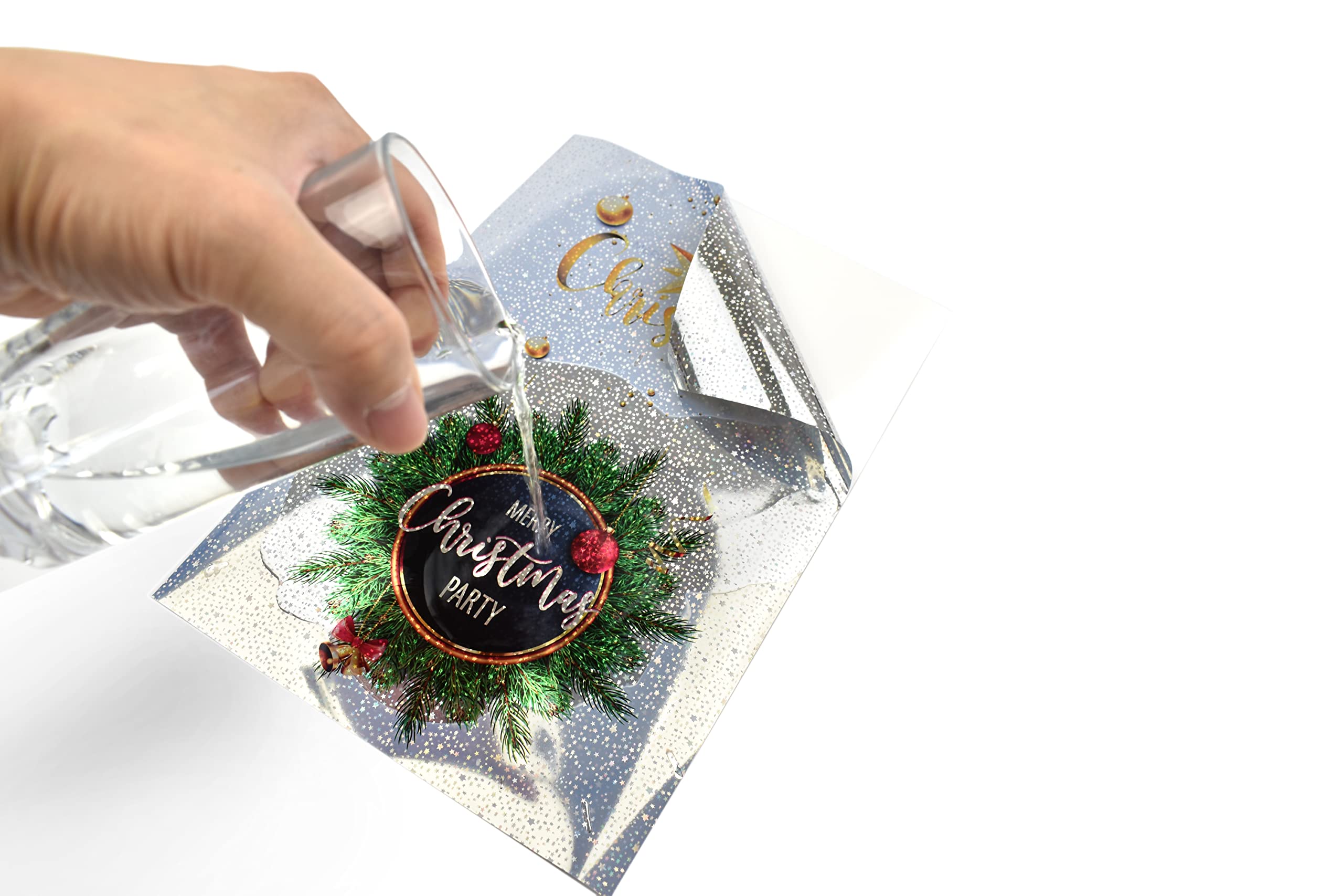 Evergreen Goods 10 Sheets A4 Holographic Silver Printable Vinyl, Inkjet & Laser Compatible, Waterproof, Glossy - Image 3