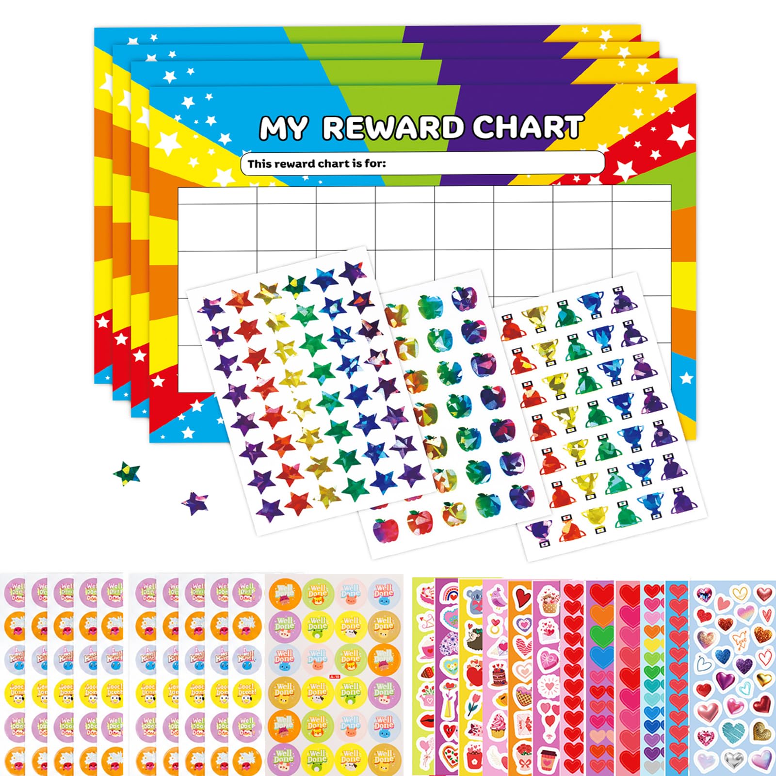 29 Pieces Behaviour Charts, Sticker Chart for Behaviour Training, Reward Chart Behaviour with, Reward Chart for Routines and Tracking
