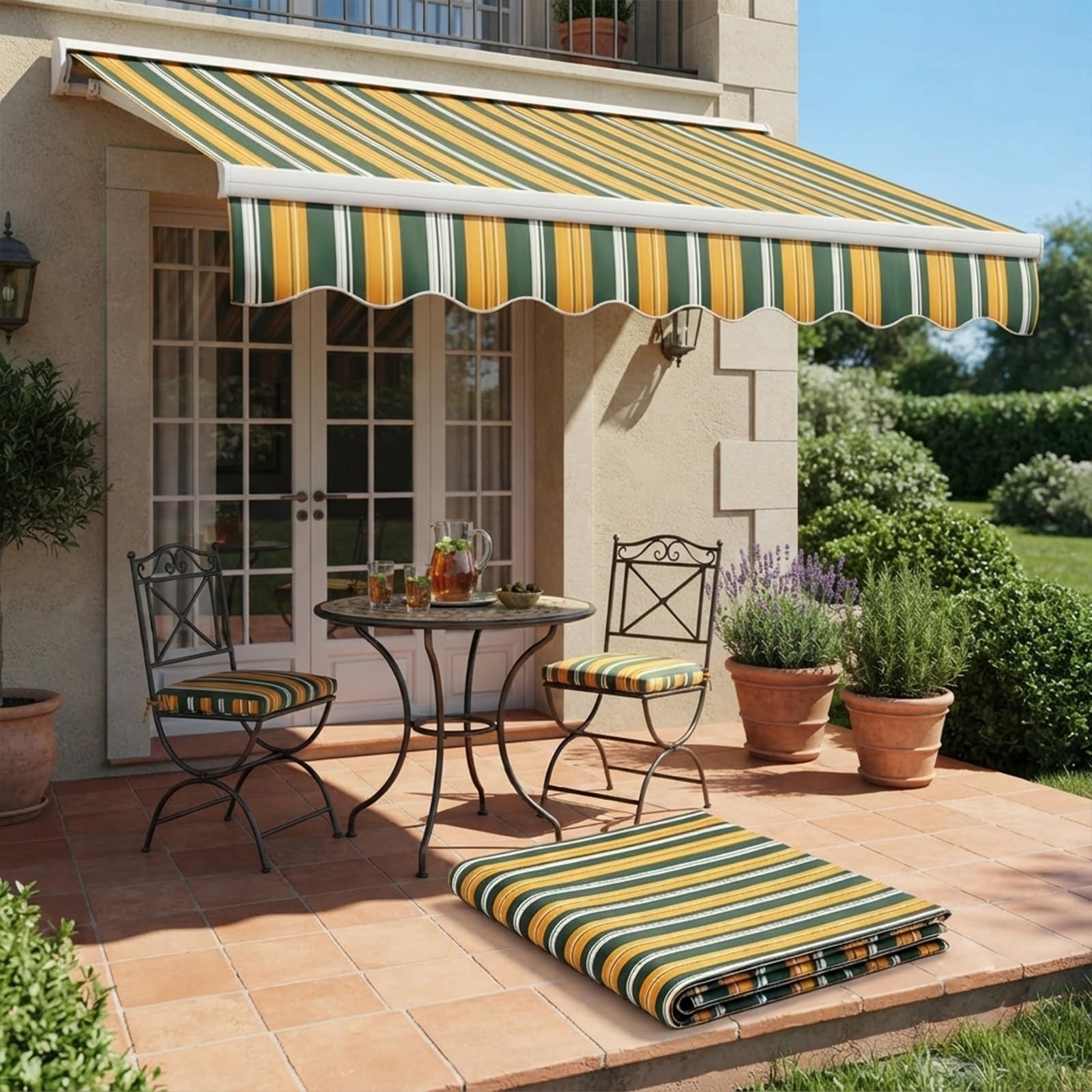 Replacement Canopy, Tela Recambio De Toldo Exterior | Toldo De Repuesto De Acrílico De 290 X 250, Impermeable Y Resistente Al Sol(D,8x6.5ft(2.4x1.98m))