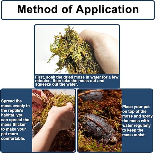 Miniatura 5 de Hamiledyi Musgo esfagnum natural para reptiles y plantas, ropa de cama de musgo de tortuga para ranas, sapos, salamandras, tortugas, serpientes,