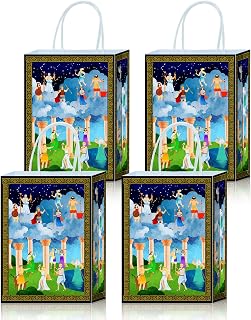 Roselush 16 Pcs Greek Mythology Decor Gift Bags - Party Favor Bags - Greek Party Decorations - Paper Goodie Bags