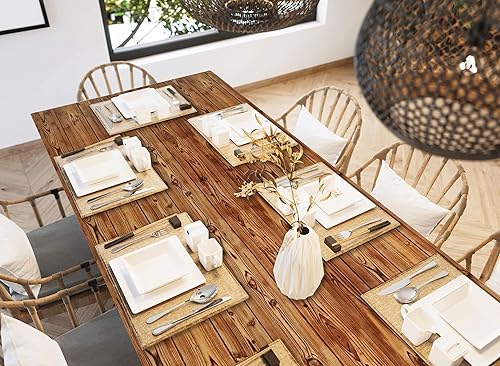 Miniatura 6 de Dimoon Papel de contacto de madera marrón grueso amarillo de 118 x 17.7 pulgadas, papel tapiz de madera rústica, despegar y pegar, papel tapiz de