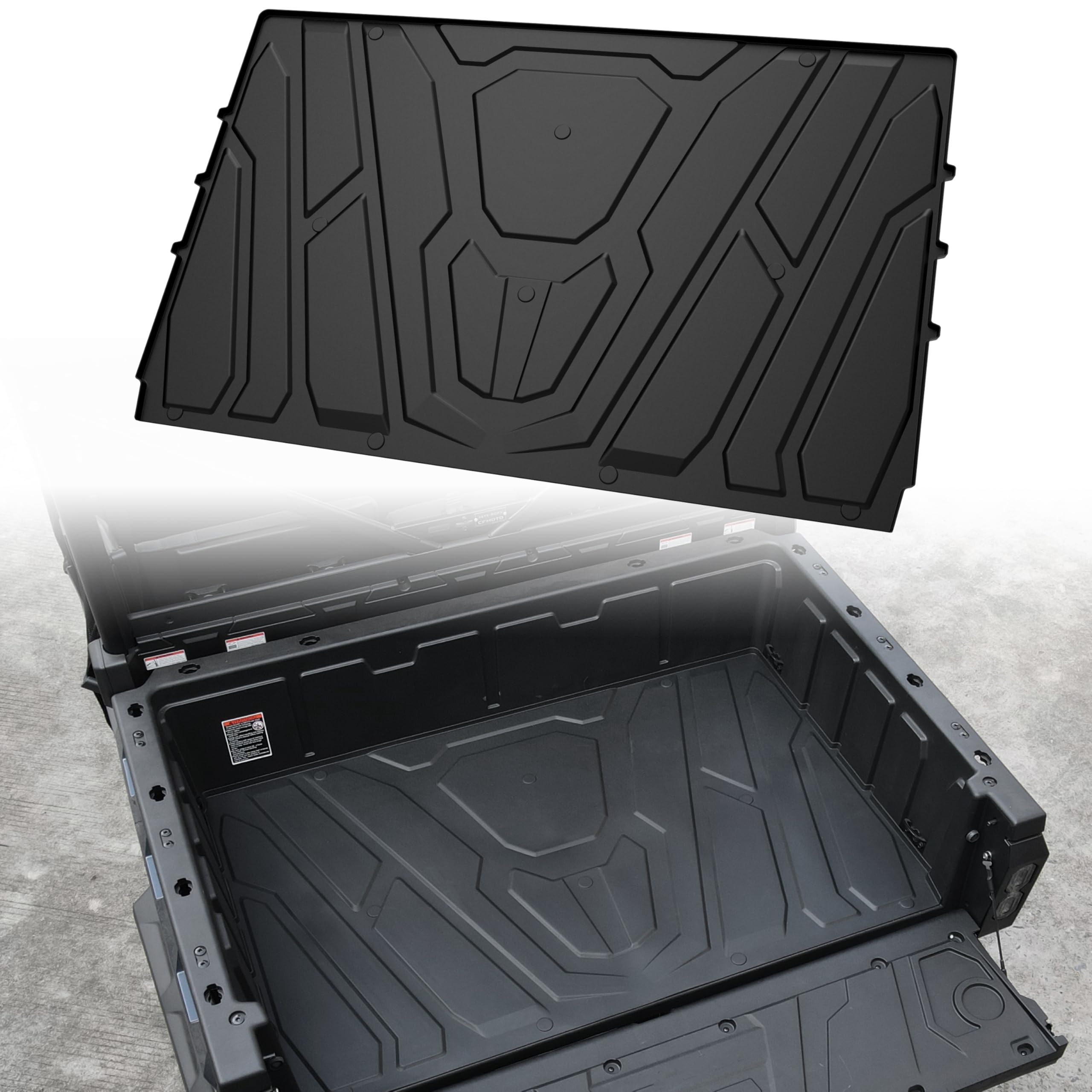 SAUTVS TPE Cargo Bed Mat Liner for CFMOTO UForce 1000/1000 XL 2019-2025, UTV Rear Cargo Bed Mat All Weather Protection Rubber Slush Liner for CFMOTO UFORCE 1000 2019-2025/1000 XL 2022-2025 Accessories