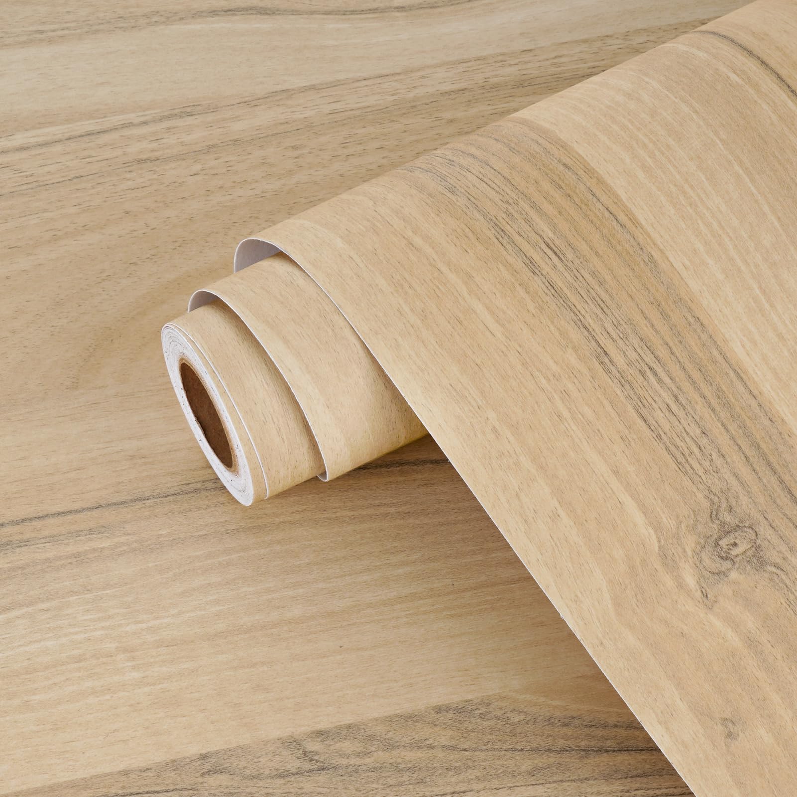 Yullpaper Tapete Holzoptik Beige Möbelfolie Selbstklebend Ab