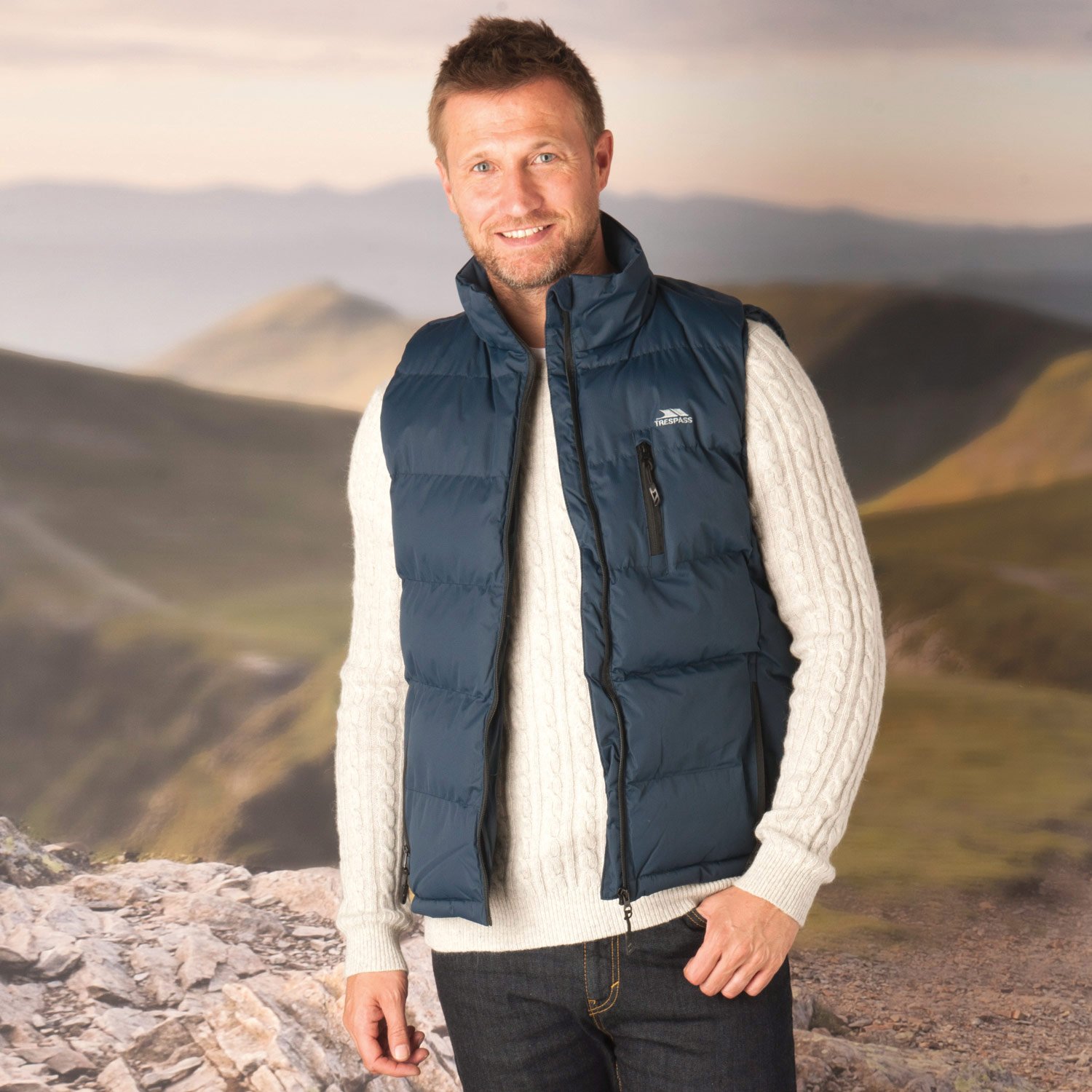 Trespass Clasp Homme doudoune sans manches extérieur rembourré fermeture zippée - -