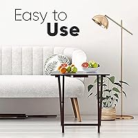 Vista 50 de PJ Wood Mesa rectangular plegable portátil para servir aperitivos, construcción de madera maciza con acabado natural (juego de 4 piezas)