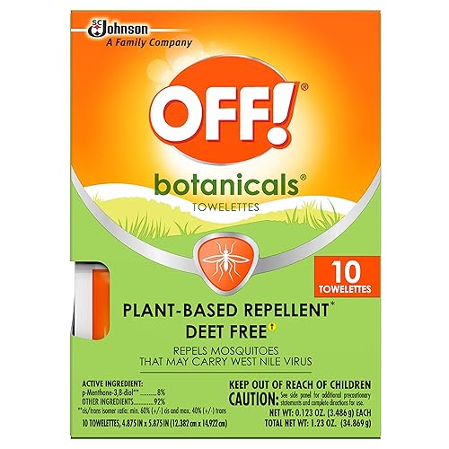 OFF! Botanicals - Toallas repelentes de insectos (10 unidades), paquete de 8