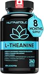 Nutratology® L-Theanine 250MG Capsules de fabrication canadienne pour la gestion du stress & Calme sans somnolence - Supplément L-Theanine pour le stress 120 Capsules