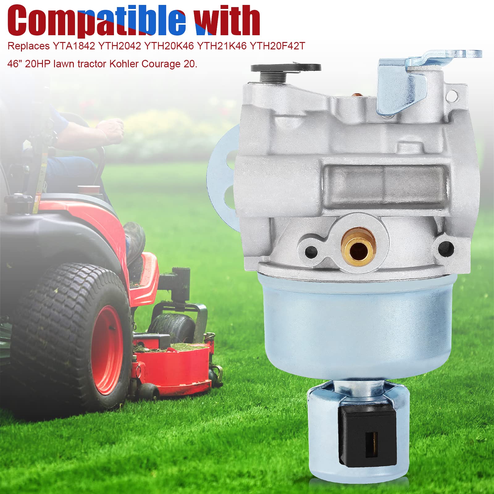 Lawn Mower Carburetor BEIYIPARTS For Husqvarna YTH20K46 YTH20F42T