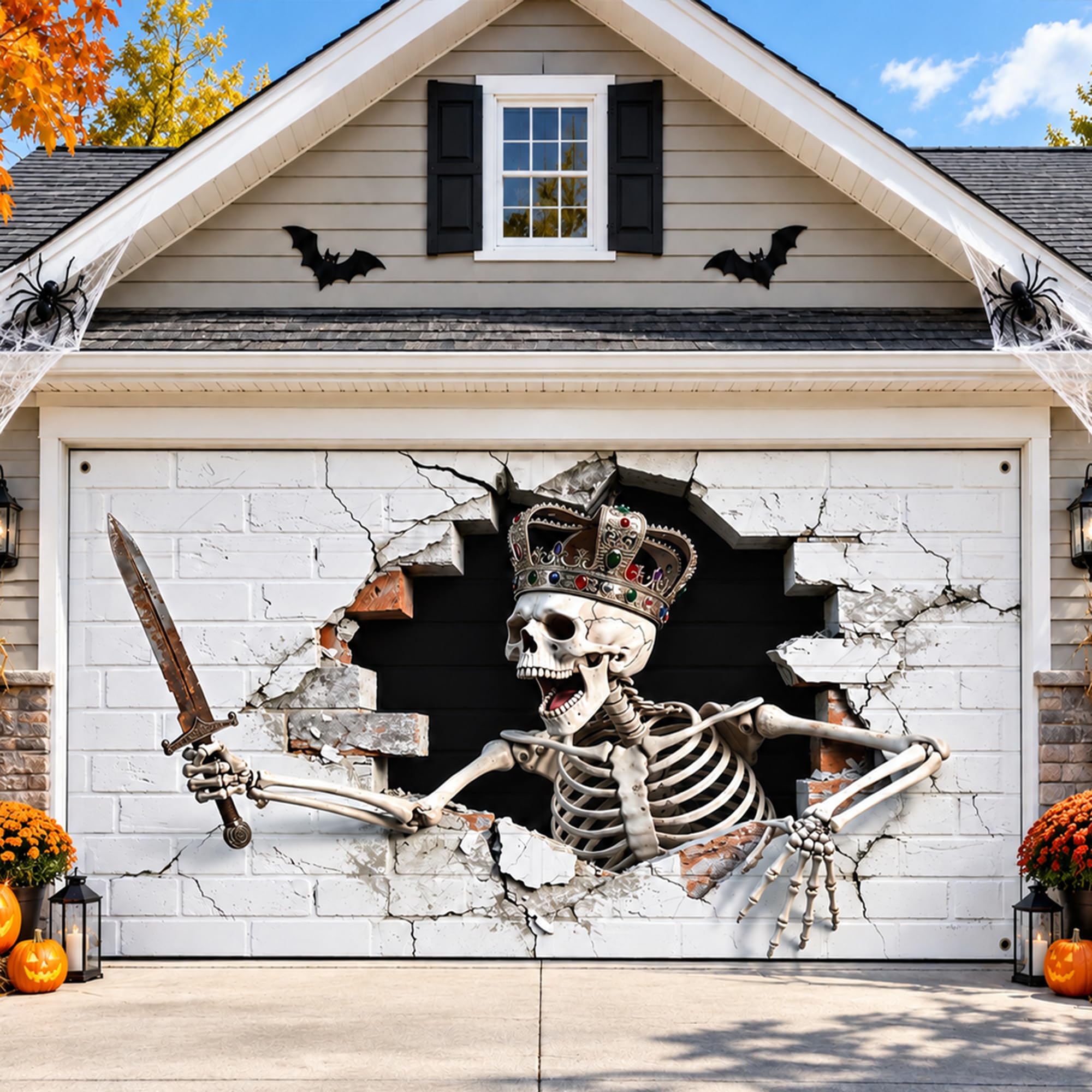 GORDITA Halloween Garage Door Cover
