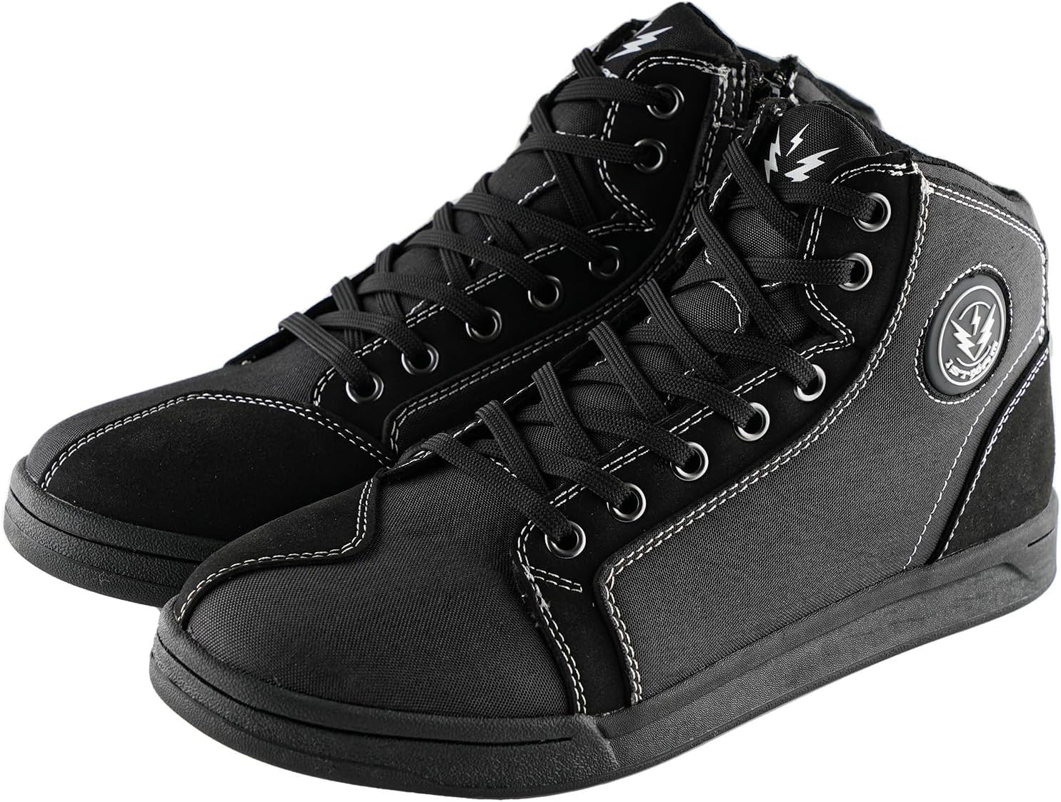 1Storm Men's Motorcycle Boots Rider Racing Black Hiking Trekking Outdoor Boots - Image 3