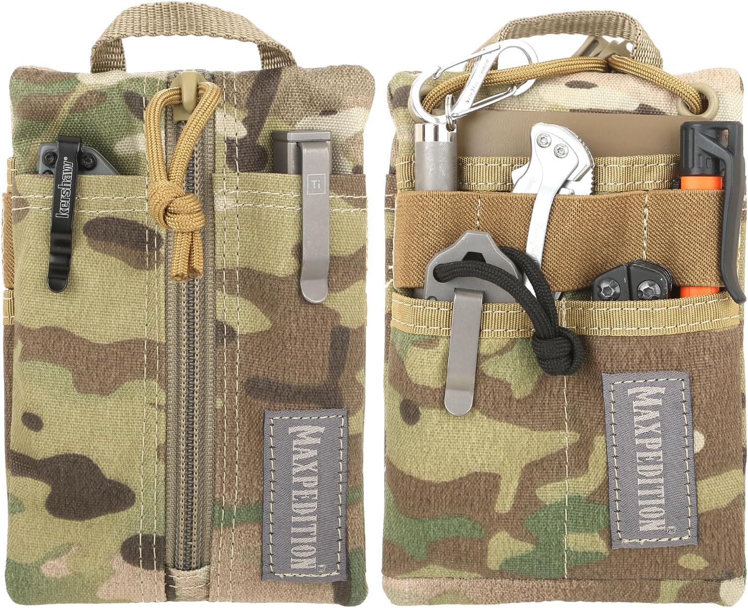 MAXPEDITION Platy Pocket Organizer, Durable EDC Tool Pouch for Men, Neck Wallet with Paracord Lanyard, Holds Flashlight, Multitool, Pen, Notebook