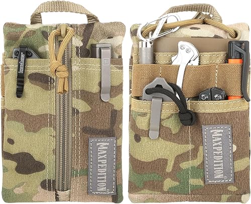 Vista 19 de MAXPEDITION Organizador de Bolsillo Platy, Bolsa de Herramientas EDC Duradera para Hombres, Cartera de Cuello con Cordón Paracord, Sostiene