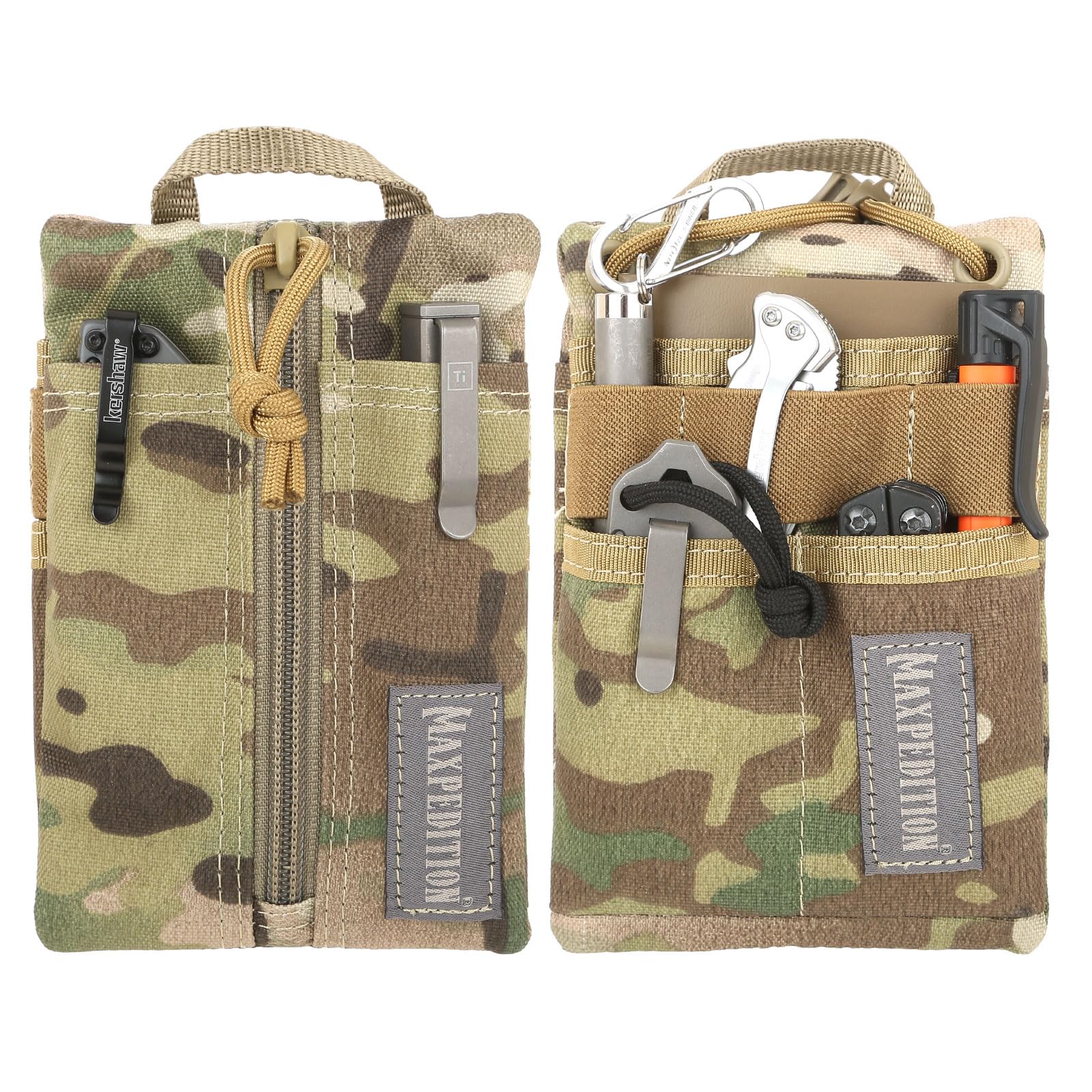 MAXPEDITION Platy - Organizer Tascabile da Uomo, Resistente, con Cordino in Paracord, può Contenere torce