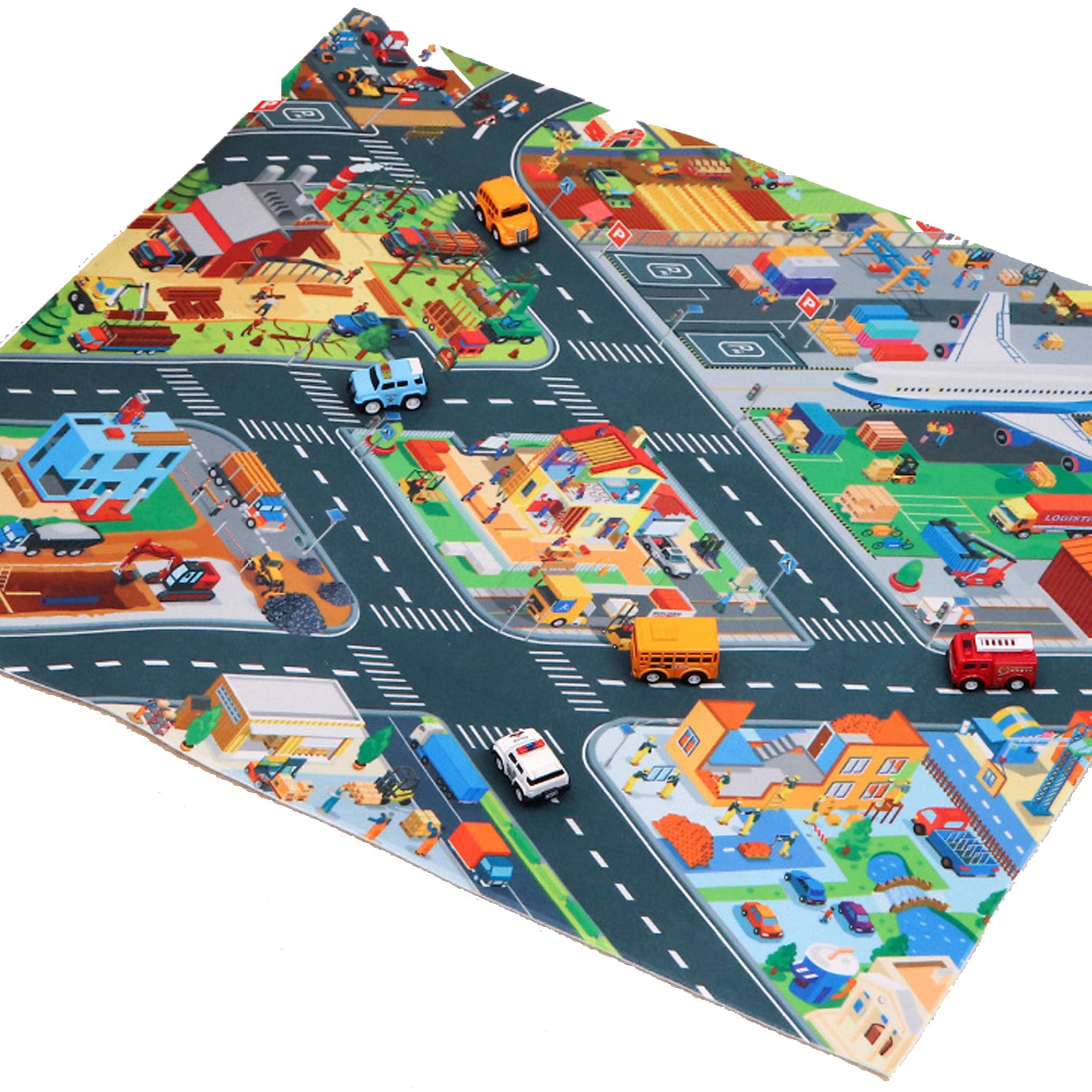 Amazon.co.jp: Percy's Caravan プレイマット 道路 交通 車 マップ