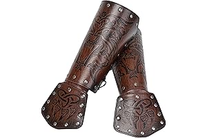 Viking Fenrir Gauntlet: Impeccable Faux Leather Bracers for Medieval Immersion