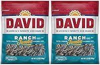 Vista 10 de DAVID Seeds Semillas de girasol jumbo saladas y tostadas con sabor a tocino a macarrones con queso, aperitivo apto para dieta cetogénica, bolsas