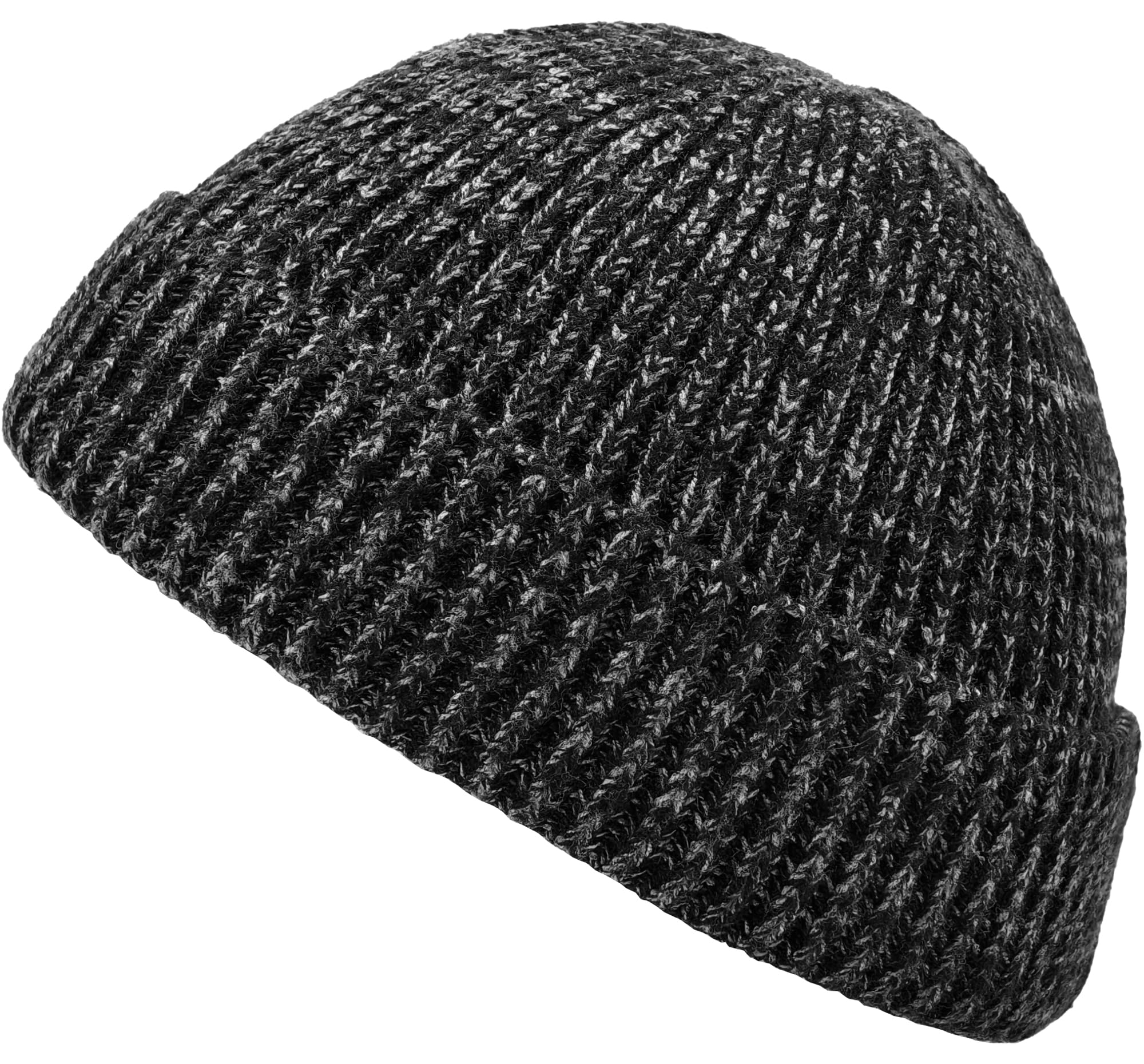 Wool Fisherman Beanies for Men Women, Short Knit Fall Winter Warm Beanie, Watch Cap, Cuffed Trawler Hats, Skull Caps
