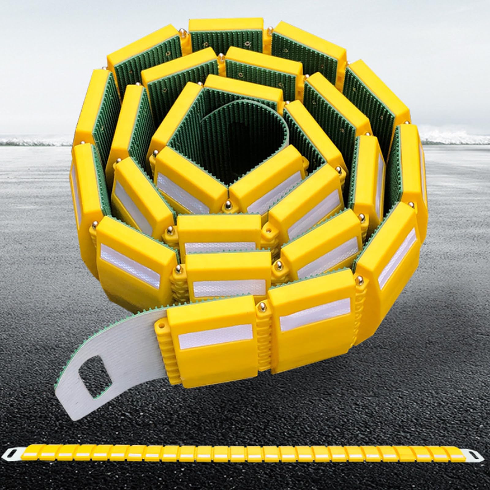 KRYANFEN Kerb Ramps for Cars Vehicle Traffic Speed Ramp Roll-up Portable Design 13.1ft Length High Pressure Resistance for Urban Roadways and Underground Garages 700cm(23ft)