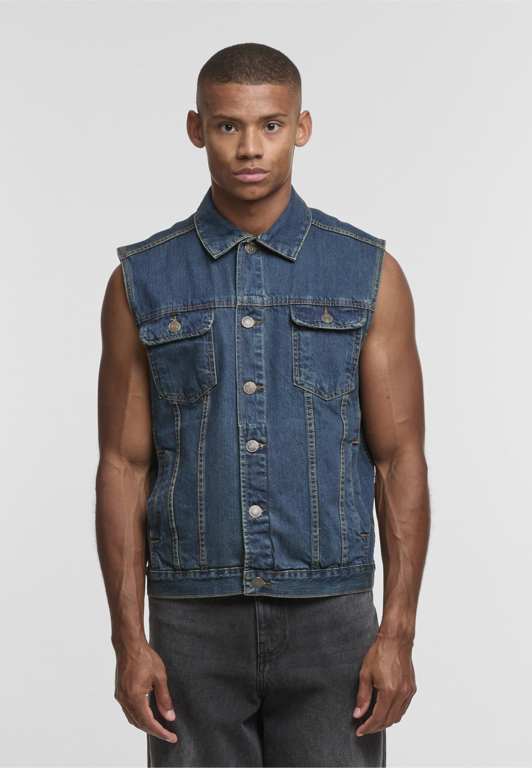 Veste Denim, Blouson en Jean Multi-Poches, Veste Rétro Années 80, Boutons Argentés, Plusieurs Couleurs Disponibles, Taille S–5XL