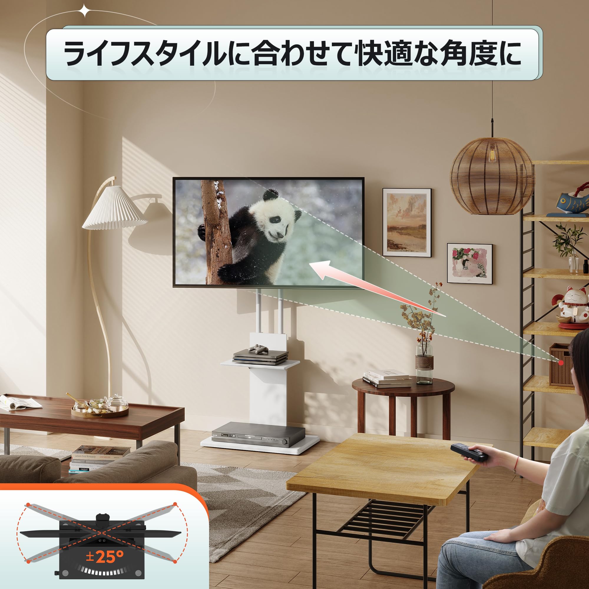 Amazon.co.jp: WLIVE テレビスタンド 壁寄せ TVスタンド 壁掛け テレビ