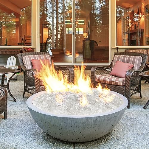 Miniatura 8 de Mr. Fireglass Vidrio de fuego triturado para hoguera natural o de propano, 10 libras de vidrio reciclado decorativo para chimenea y paisajismo,