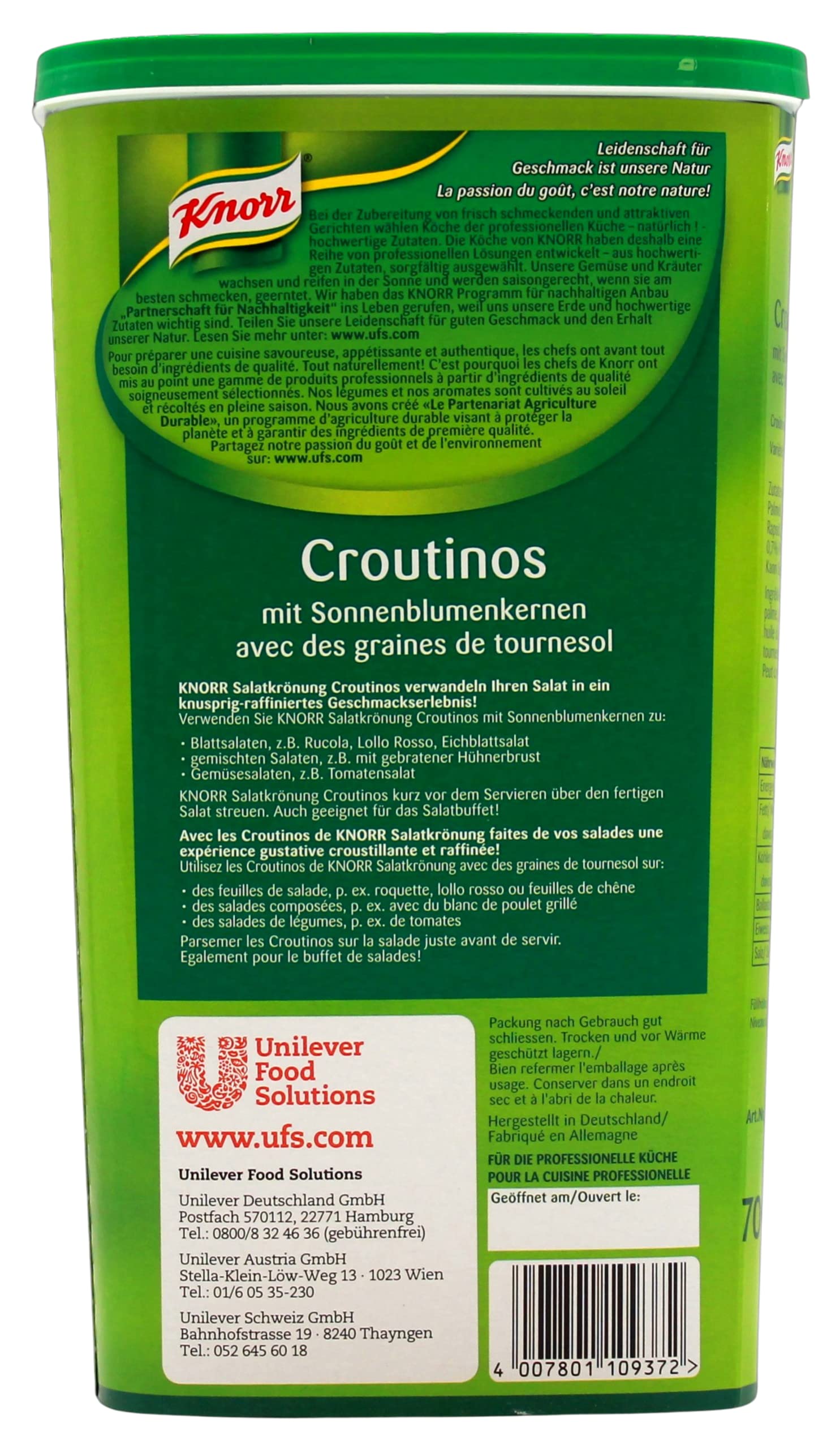 Knorr Croutinos mit Sonnenblumenkernen 700 g, 1er Pack (1 x 0.7 kg)
