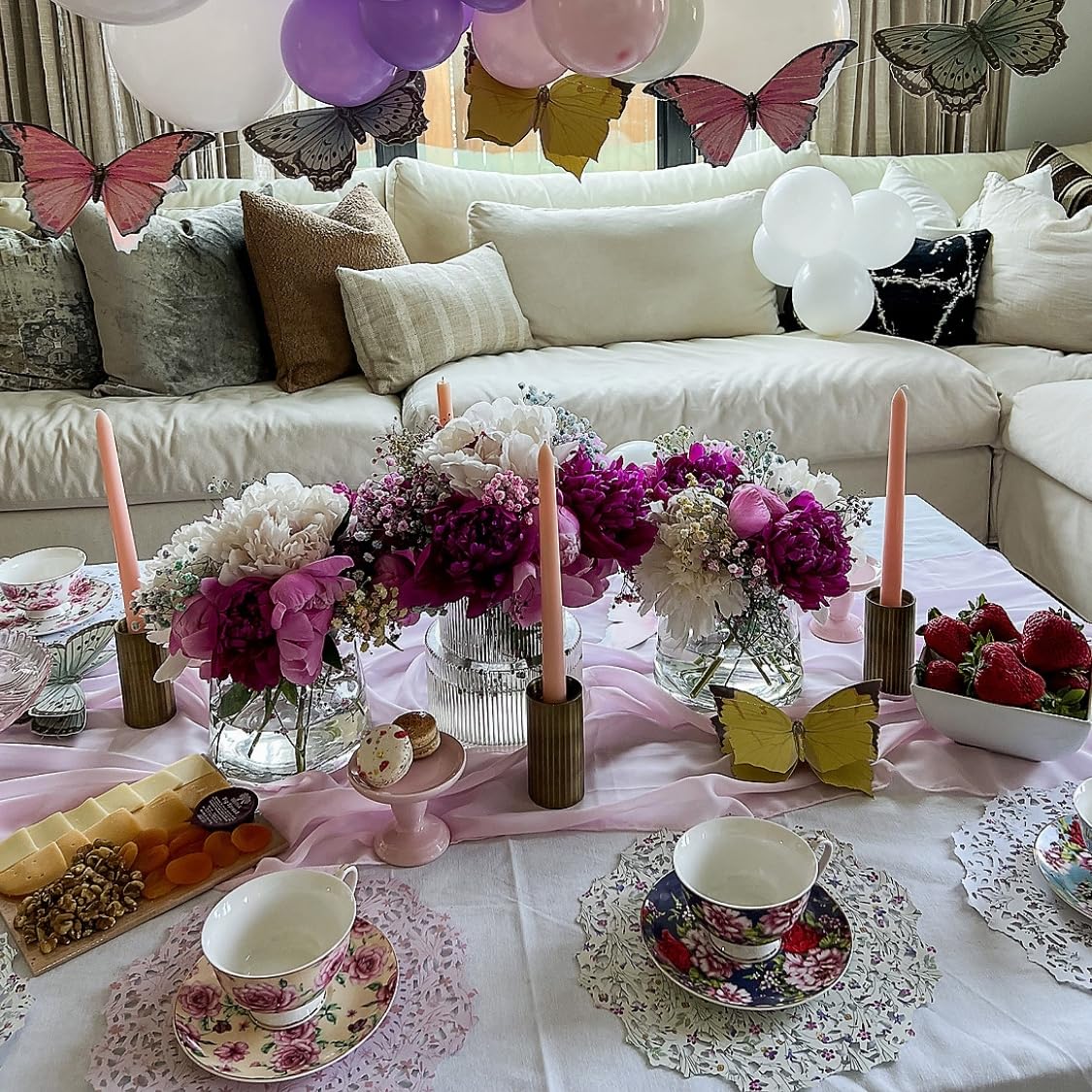 Floral Print Charger Doilies - 3 Pieces