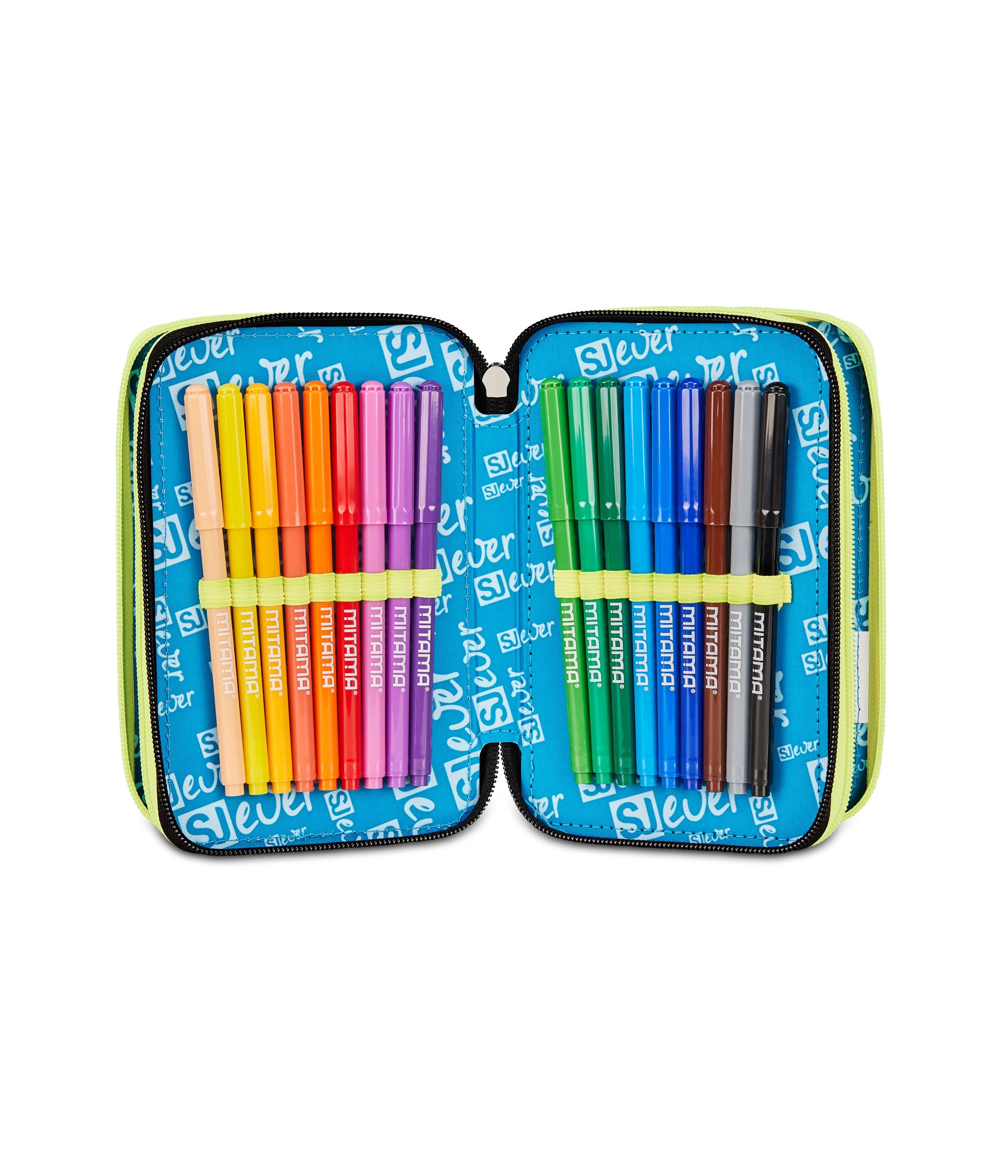 SJ GANG STYLE JAM GANG Federmäppchen, Mäppchen, Mehrfarbig, Federtasche für Schreibwaren, Etui mit Stiften, Kugelschreiber, & mehr, 3 Fächer, Mädchen & Jungen, Schule - Grundschule, Mehrfarbig