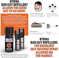 Vista 3 de Byrna BGR MAX Spray de Pimienta + Gas Lacrimógeno Máximo Poder de Detención Tecnología de Marcado UV con Rastreador de Agresores Spray