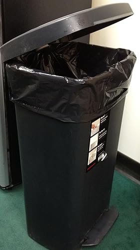 Miniatura 8 de Plasticplace - Bolsas de basura W14LDB de 12 a 16 galones  1.2 mil  Revestimientos para cubos de basura negros  24 x 31 pulgadas (250 unidades)