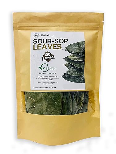 Ceylon Rustic Savour Té de guanábana - 100 hojas de guanábana frescas secas