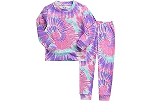 Vaenait Baby Store 100% Cotton Marbling Tie Dye Children Pajama Set