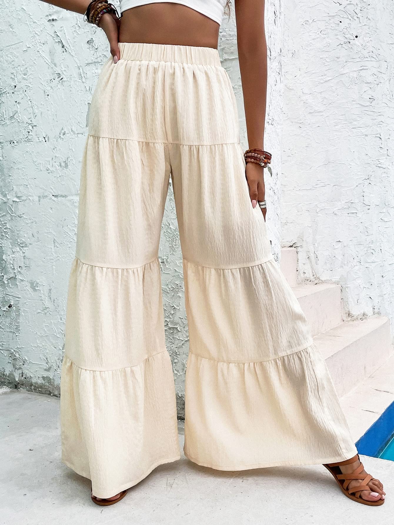 AVIMYA Womens Casual Pants High Waist Leg Pants for Work