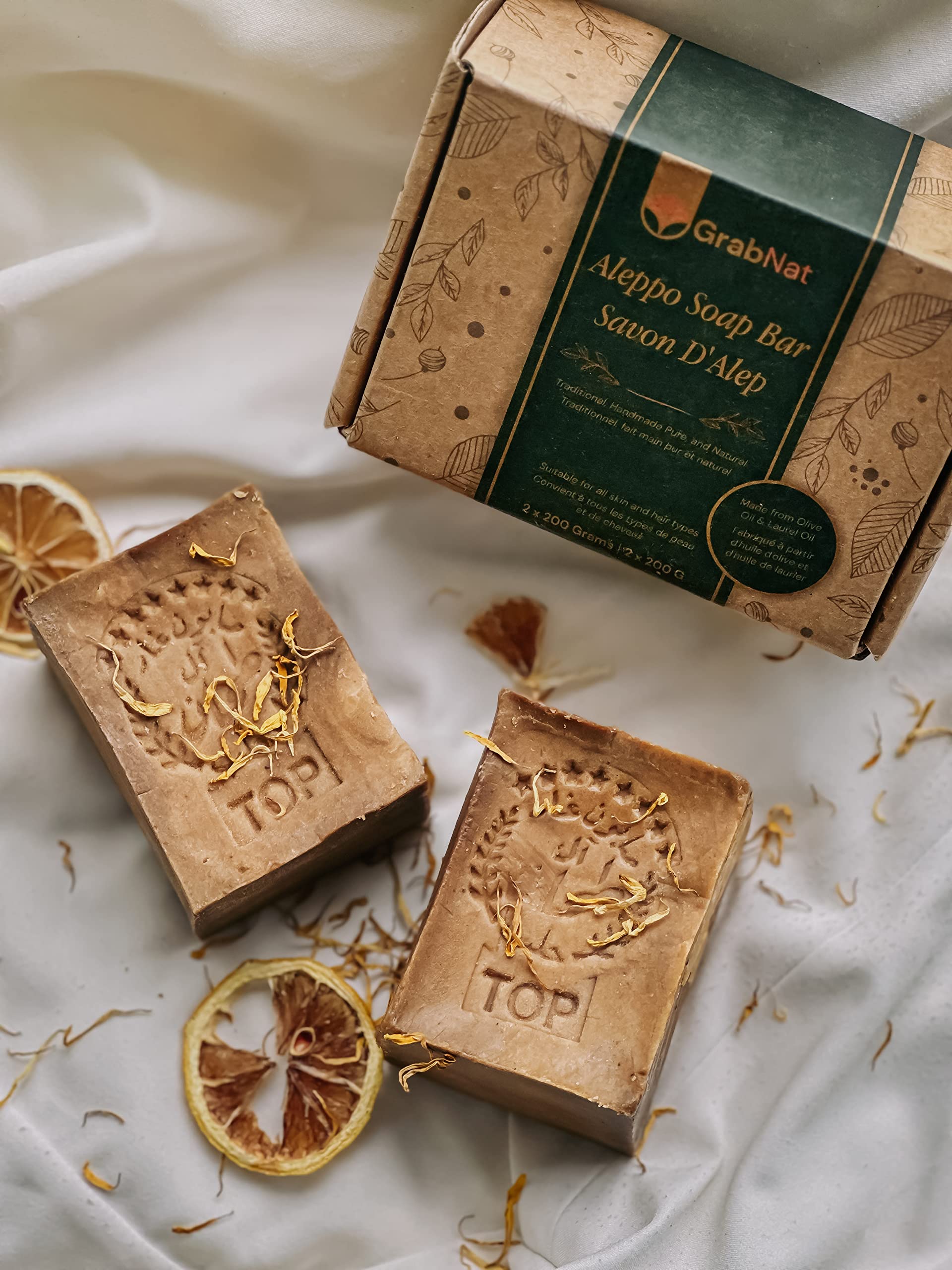 2-Pack Olive & Laurel Oil Soap - Made with 30% Laurel Oil 