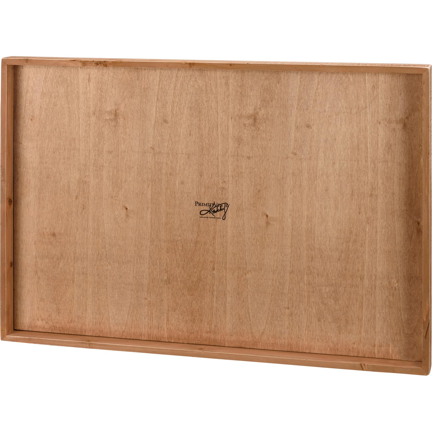 Primitives by Kathy Cartel de Caja insertada, diseño ilustrado a Mano Letrero de decoración del hogar, Crema y Madera