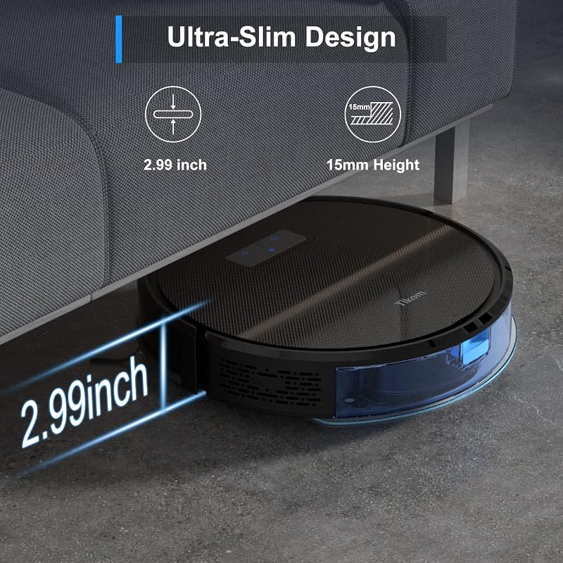 Tikom G8000 Pro robotporszívó moppanással, 4500Pa szívóerő, WiFi, önjáró töltés