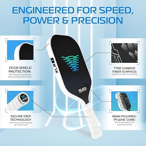 Miniatura 6 de Velarta Professional Pickleball Paddles Best Pickleball Paddle - Pickleball Paddles Carbon Fiber T700 - USAPA Approved - 16mm Paddle Racket for