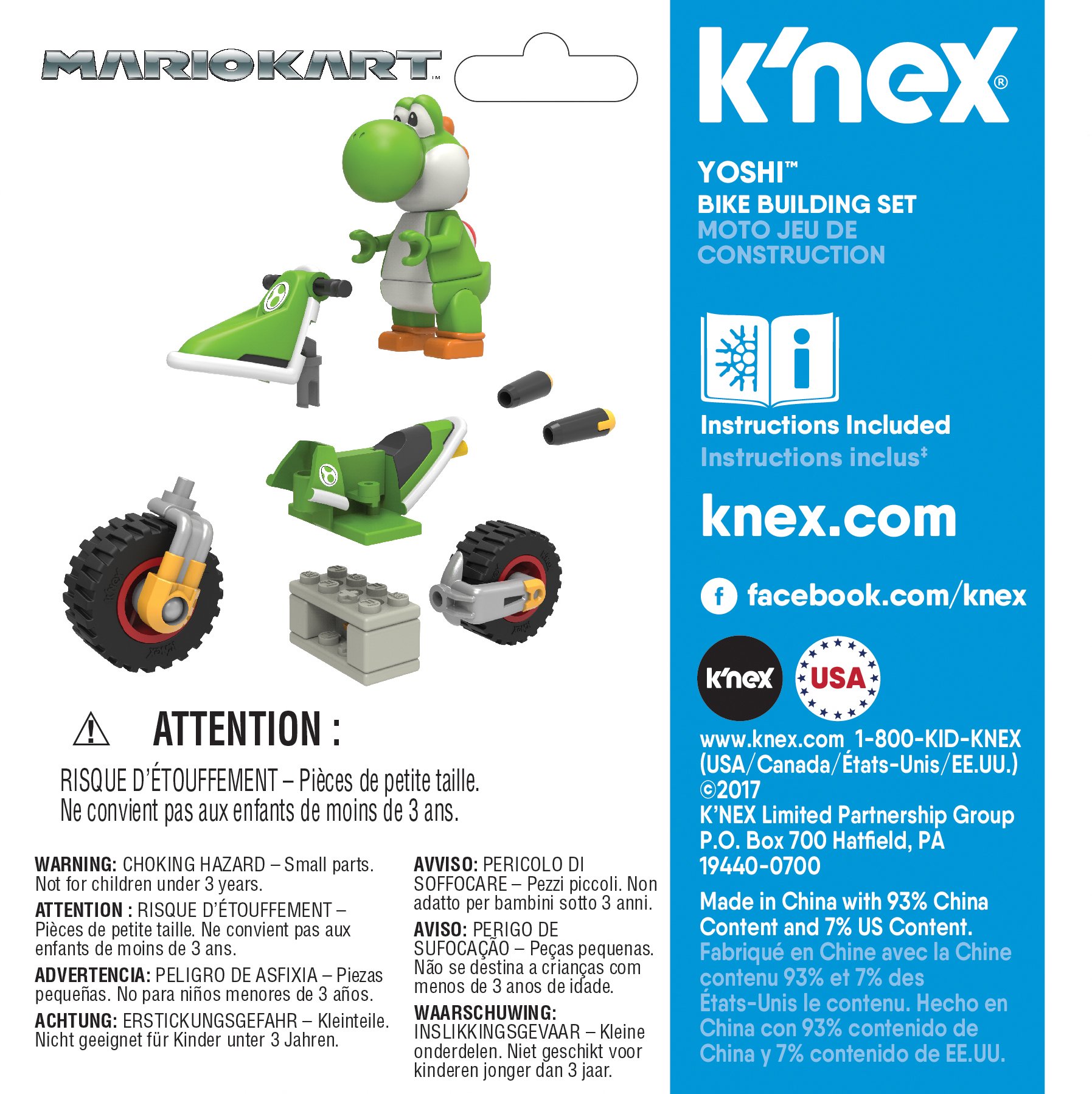 K'Nex 38229 Mario Kart Yoshi(Tm) Bike Building Set : Amazon.co.uk