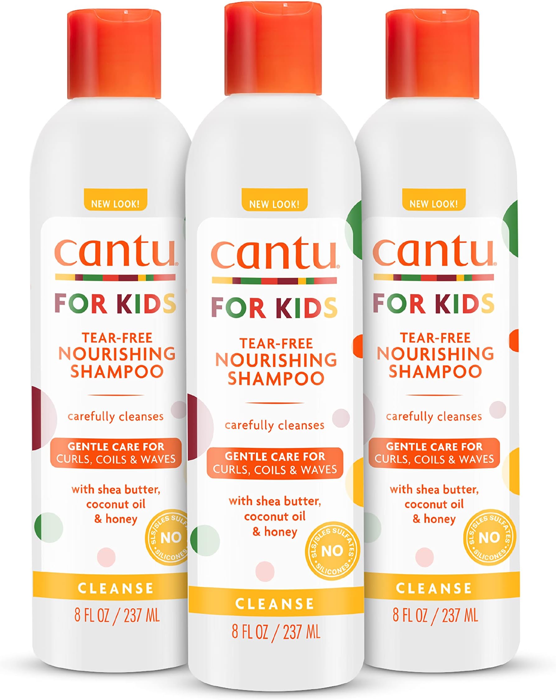 Care for Kids Nourishing Shampoo with Pure Shea Butter, 8 oz Pack of 3 Packaging May Vary, white
