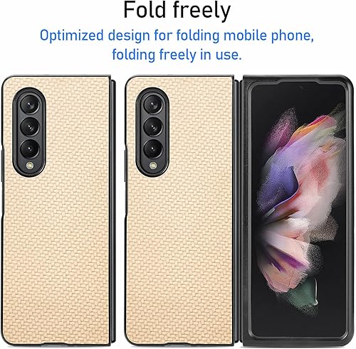 Miniatura 10 de Asuwish Funda de teléfono para Samsung Galaxy Z Fold 4 5G 2022, delgada, delgada, a prueba de golpes, carcasa de policarbonato dura, resistente,