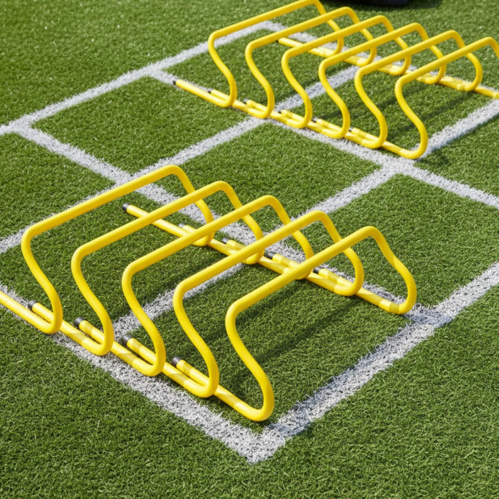 Qianly Valla Deportiva Entrenamiento Desmontable Plástico PP Grueso Obstáculo de Destreza Ajustable Resistente Valla Deportiva Entrenamiento para Atletismo