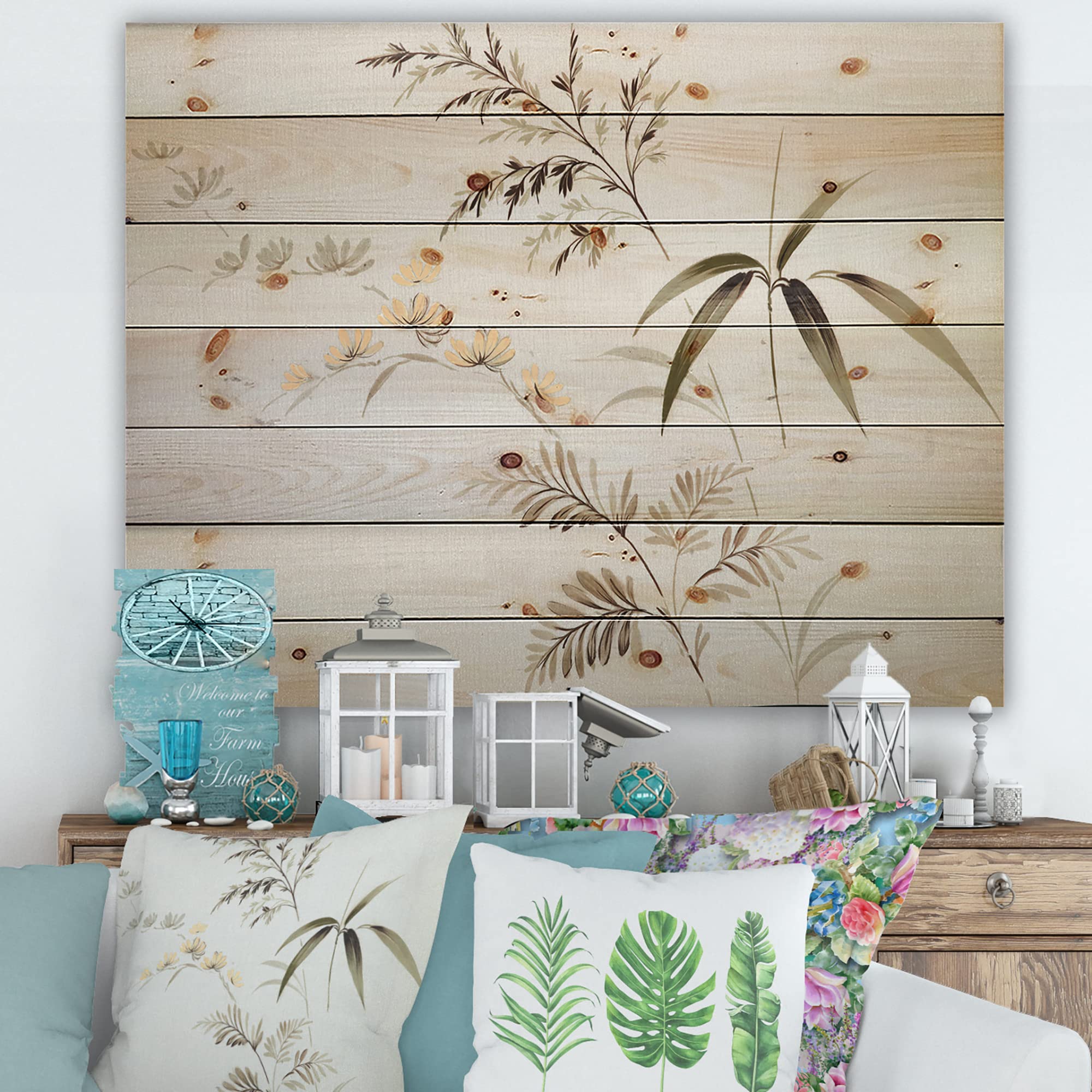 Amazon.com: DesignQ Retro Drawing of Flowers III - Vintage Print
