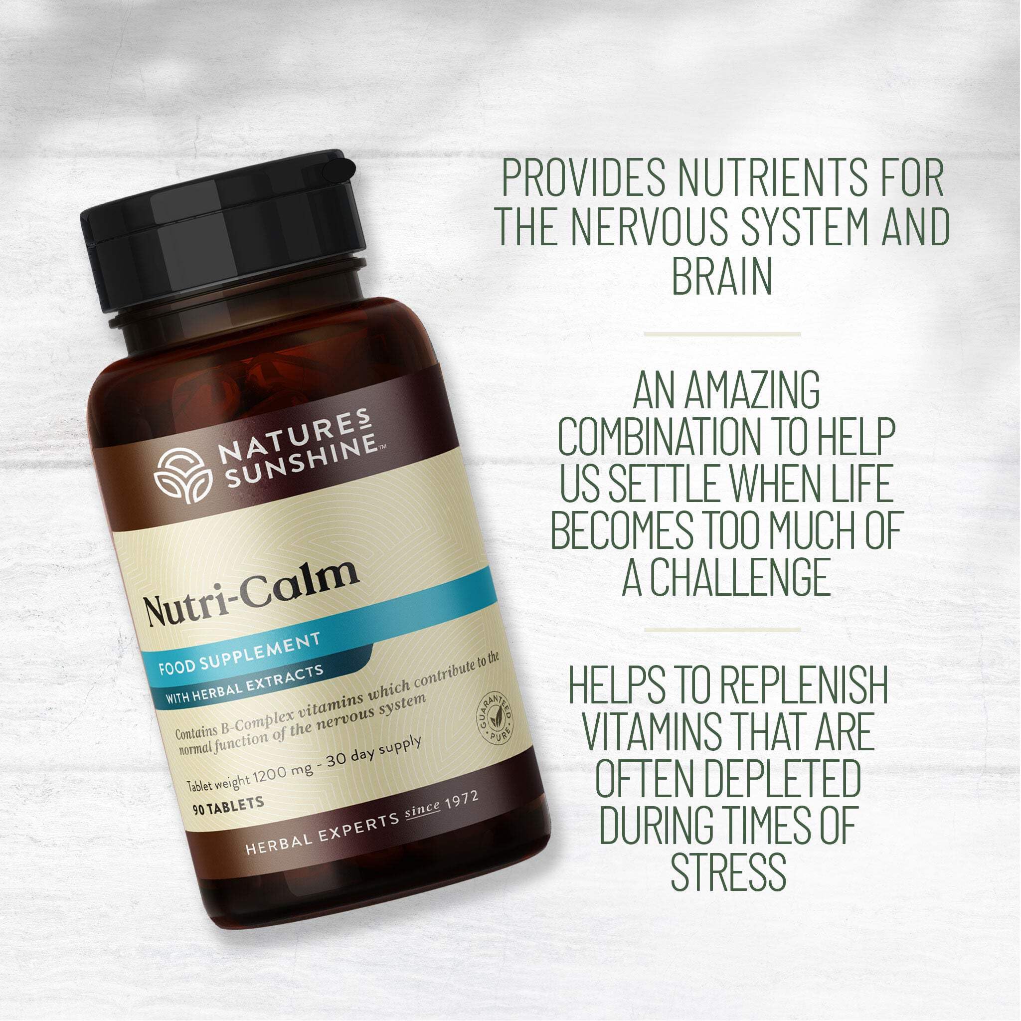 Nature's Sunshine Nutri-Calm, 100 Tablets | Natural Anxiety Supplement to Promote Peace of Mind and Cope with Occasional Stress — Amazon image 4