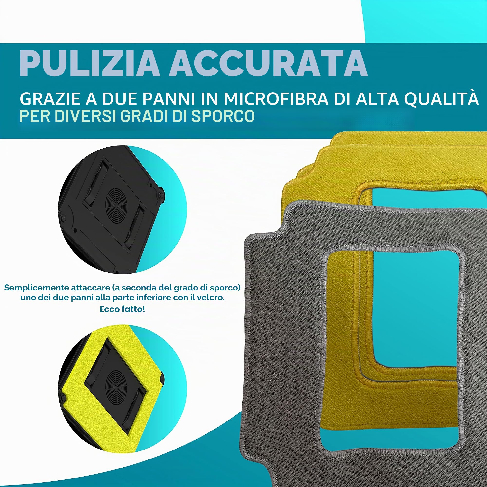 Mamibot Robot per finestre W120-T [1 m² in meno di 3 min] – Aspirapolvere automatico per finestre con panni in microfibra – Pulizia flessibile e sicura su diverse superfici – facile controllo dell'app