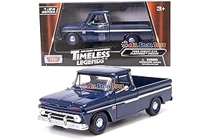 1:24 Scale Die-cast 1966 Chevy C10 Fleetside Pickup | Dark Blue