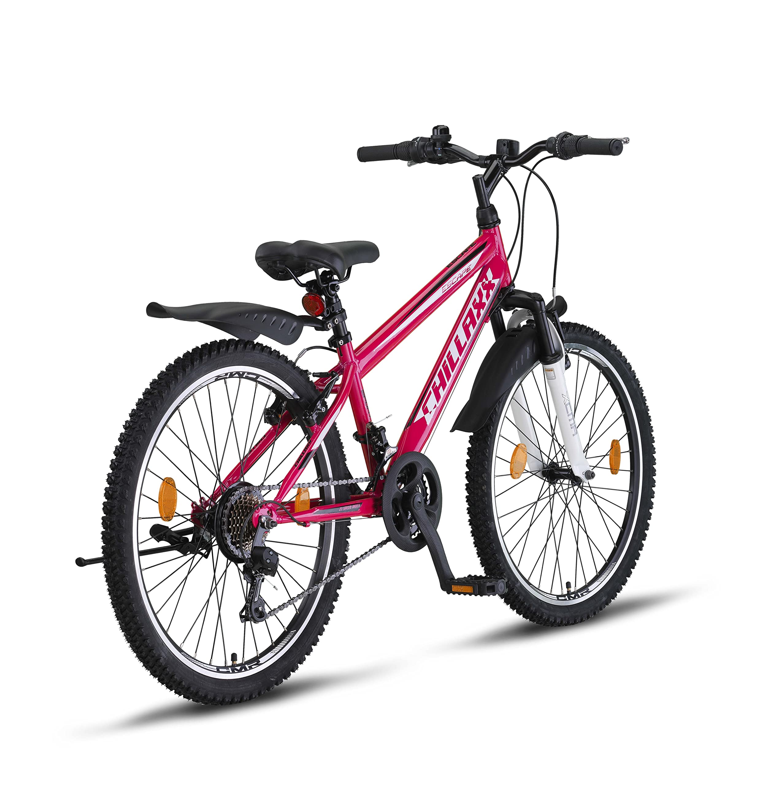 Chillaxx Bike Escape Premium VTT de 24 et 26 pouces pour filles, garçons, hommes et femmes, 21 vitesses