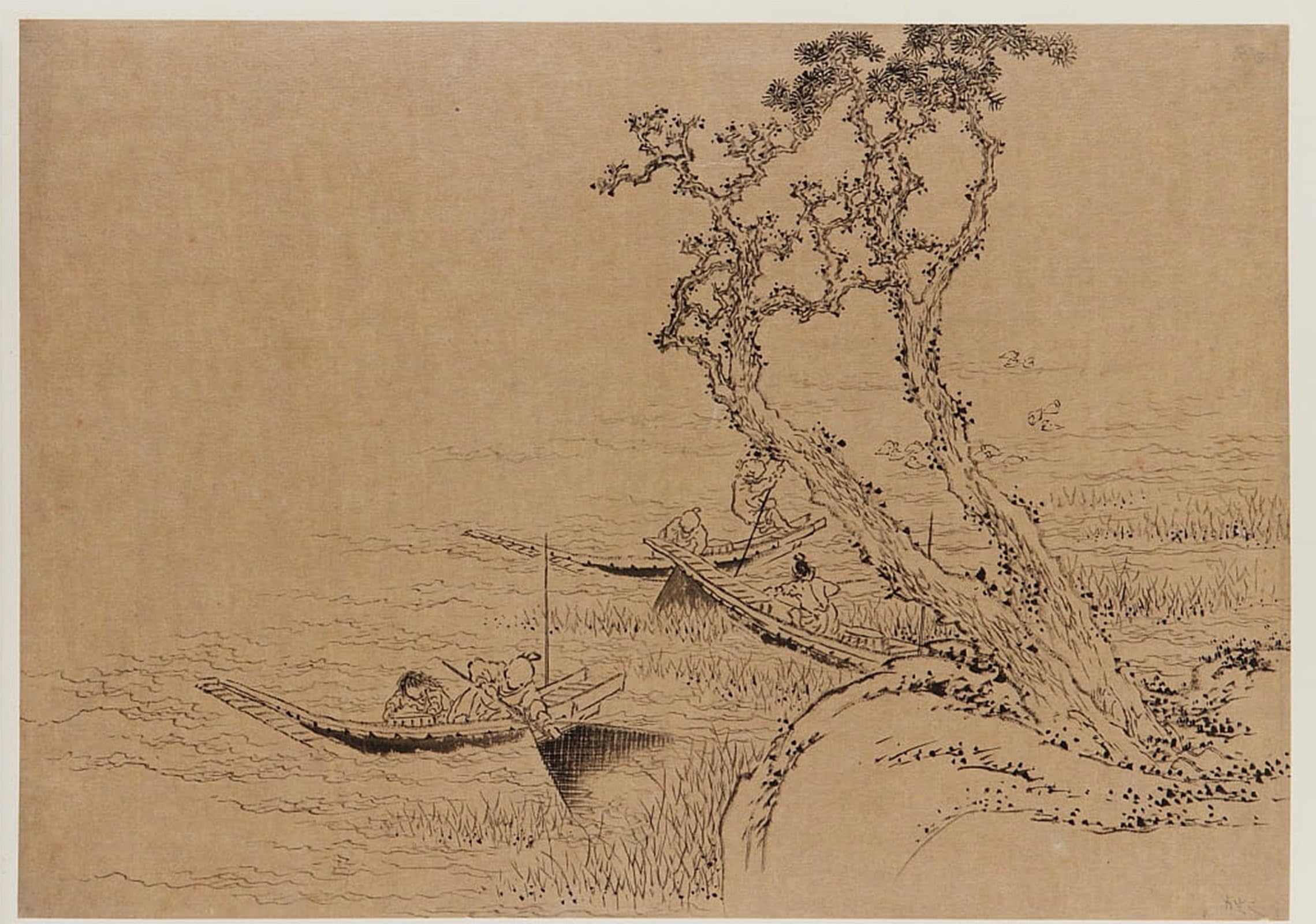 POSTERIIk Famous Print Pop Art Wall Art Graffiti Landscape Figures Fishing From Boats by Katsushika Hokusai Art Prints for Home Decor 60x90cm