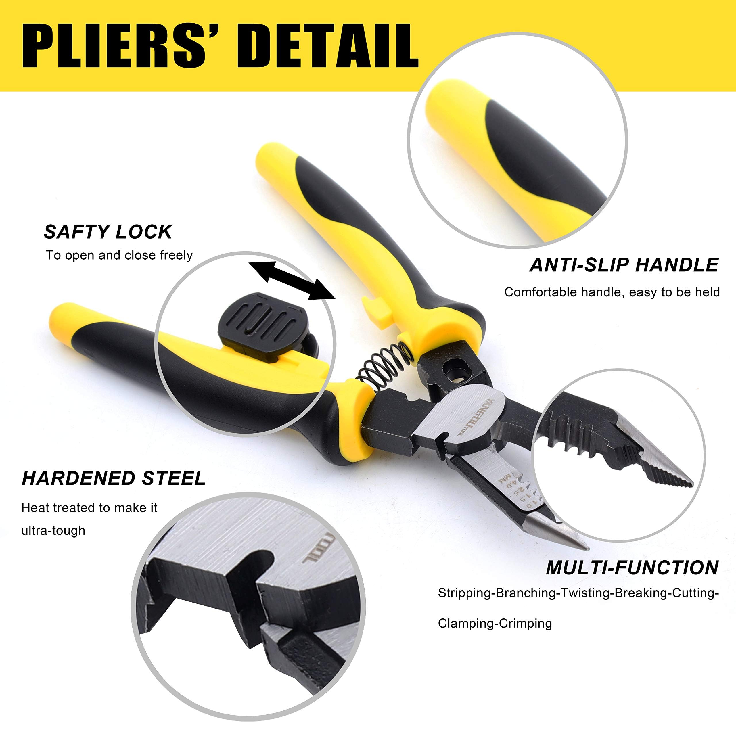 Sertissage Coupe-fil Pince à Dénuder 9 En 1 Avec Testeur De Tension - Multifonction Pour Électriciens Et Bricoleurs Outil électrique 9 En 1
