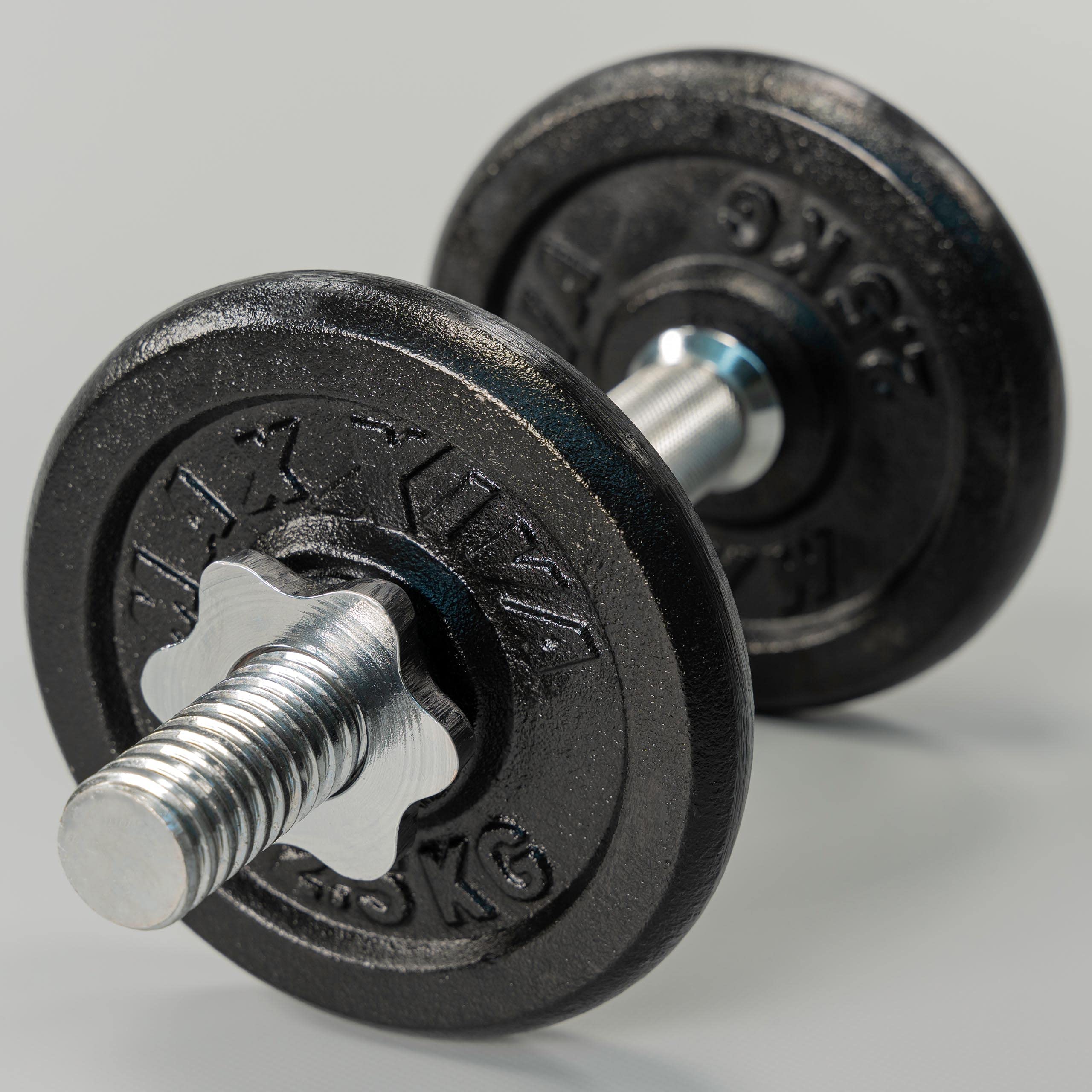Hantelscheiben 8er Set Gewichtsplatte je 2,5 kg Gusseisen schwarz 20 kg Fitness Krafttraining Bodybuilding Workout Gewichtheben Reha